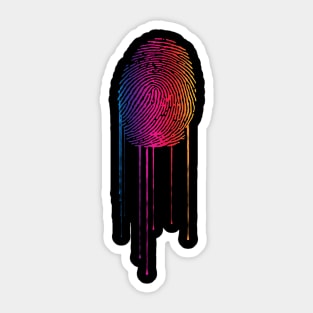 Rainbow Fingerprint Sticker